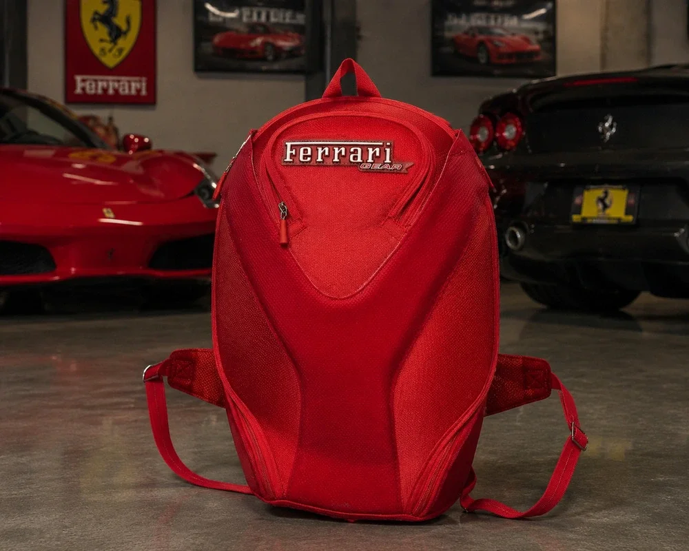 Ferrari Gear Backpack Rucksack Red Hardshell Official Product Rare Laptop Travel